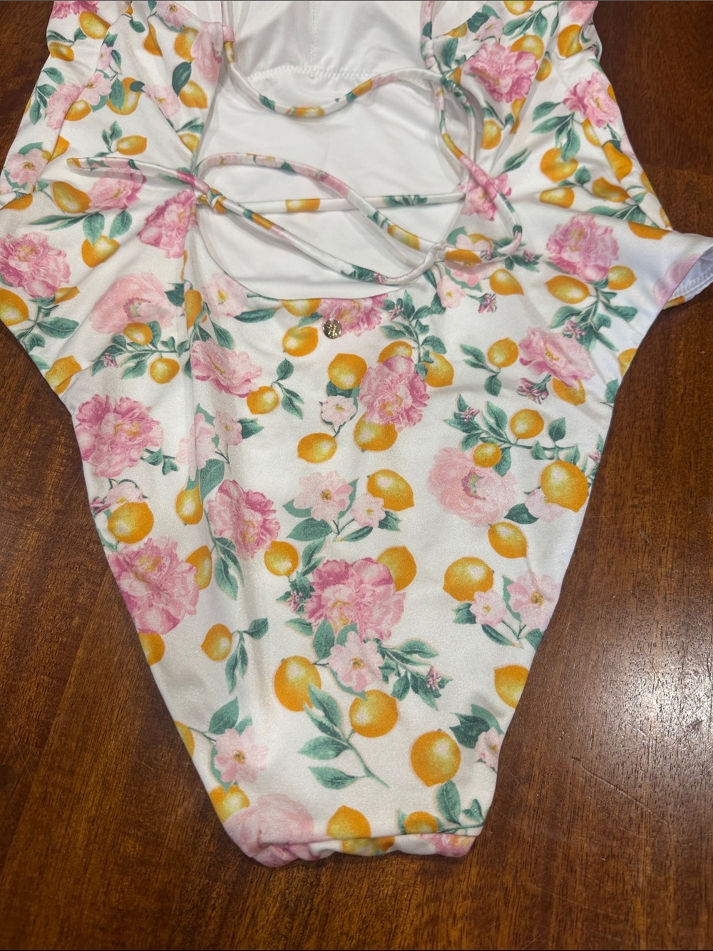 NWT Victoria's Secret Floral and Lemon Print One-Piece w/ Strappy Back Design - Picture 6 of 11